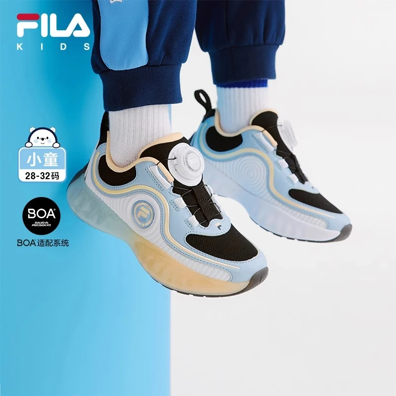 FILA斐乐男女小童【涟动】春季时尚休闲百搭潮流闪灯鞋K14B441604
