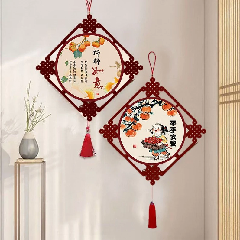 福字装饰画中国结入户门上大挂件新中式客厅玄关餐厅挂画