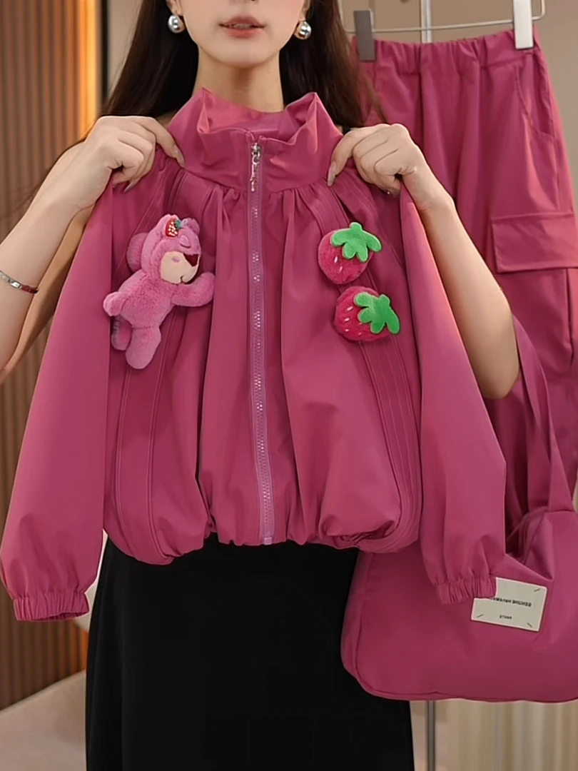 女童秋装套装2024新款中大童休闲两件套