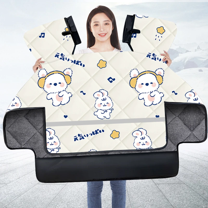 2024秋冬新款电动车挡风被加绒保暖侧翼防寒摩托电瓶车挡风被防风