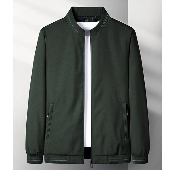 男士休闲立领夹克外套百搭中青年商务休闲上衣简约