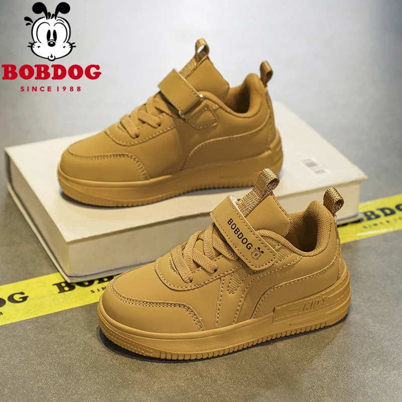 巴布豆网面儿童鞋板鞋男童运动鞋男孩中大童女童学生小白鞋6-12岁