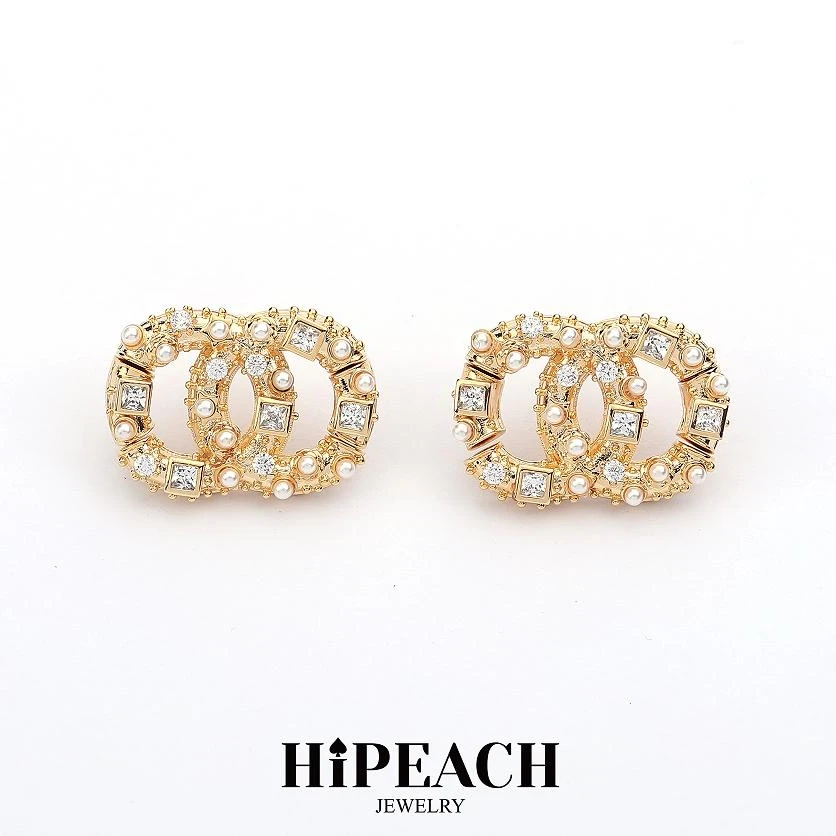 铜合金仿珍珠耳饰 【欧欧专属】百变经典耳钉HTBL0109