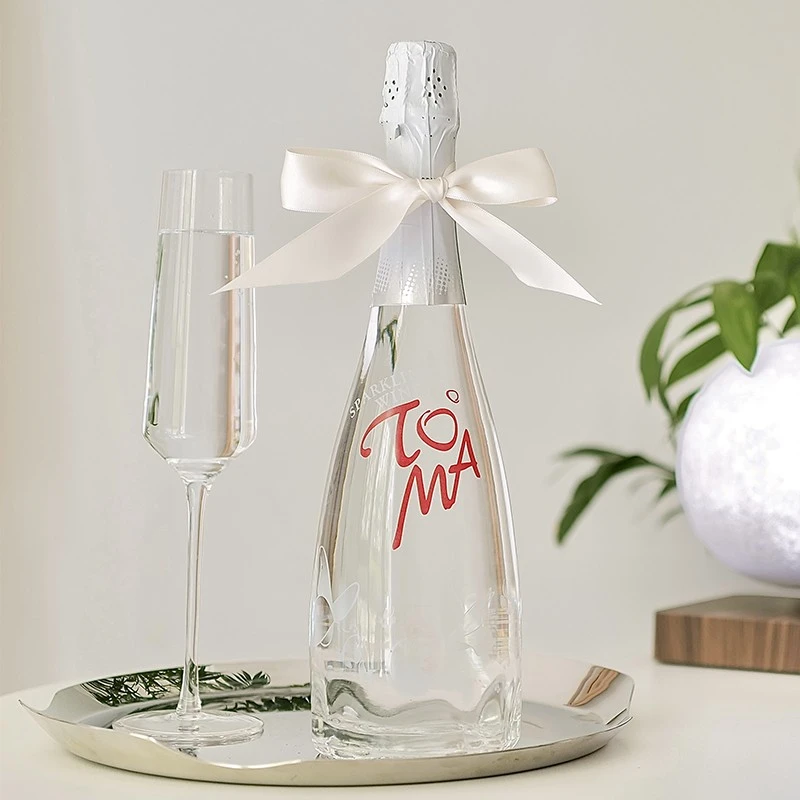 颜值网红酒|Toma朵玛甜白起泡酒玫瑰花底低度婚礼用酒伴手礼物