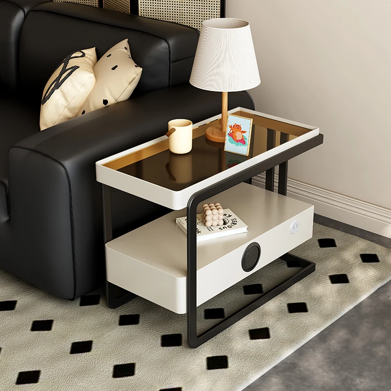 轻奢高级感沙发边柜意式极简沙发边几客厅可移动侧边柜现代茶角几