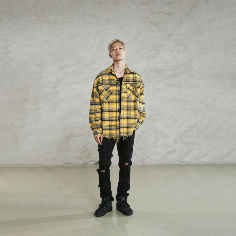 PMW 高街水洗做旧破坏糜烂黑色SKINNY牛仔裤男修身弹力百搭小脚裤