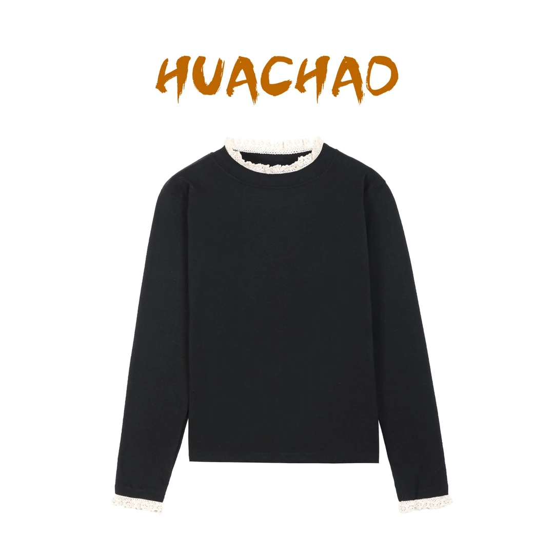 漫莎蕾丝~秋冬加厚保暖时尚百搭针织衫打底套头0868