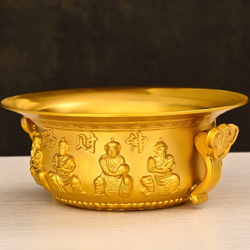如意耳聚宝盆香炉送礼佳品*家居摆件黄铜材质