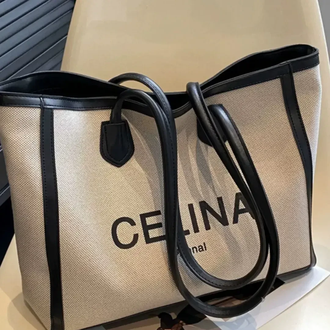 秋冬季百搭单肩帆布包爆款托特包通勤大包