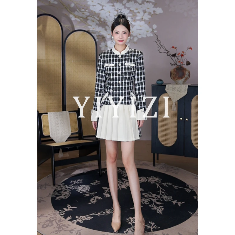 依依子【白恋海峡】白色小香风连衣裙女秋季新款重工高级感裙子炸街