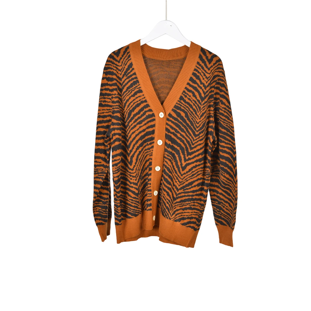 【Y专柜捡漏】 简约大气中高端女装BZC-针织毛衫3513-虎纹正码