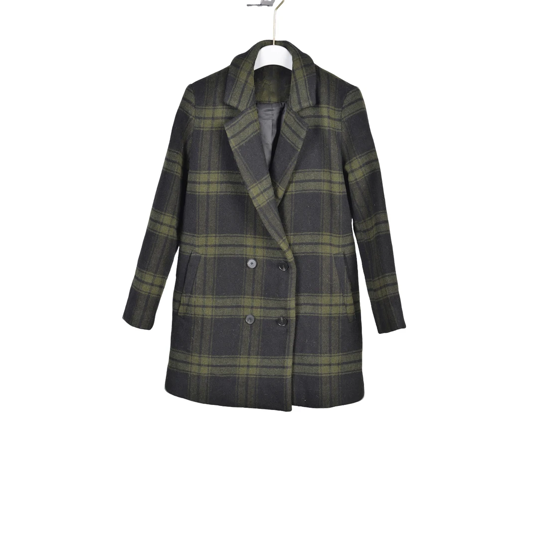 GPB7【专柜捡漏】女装KNSLC-大衣4312-黑绿