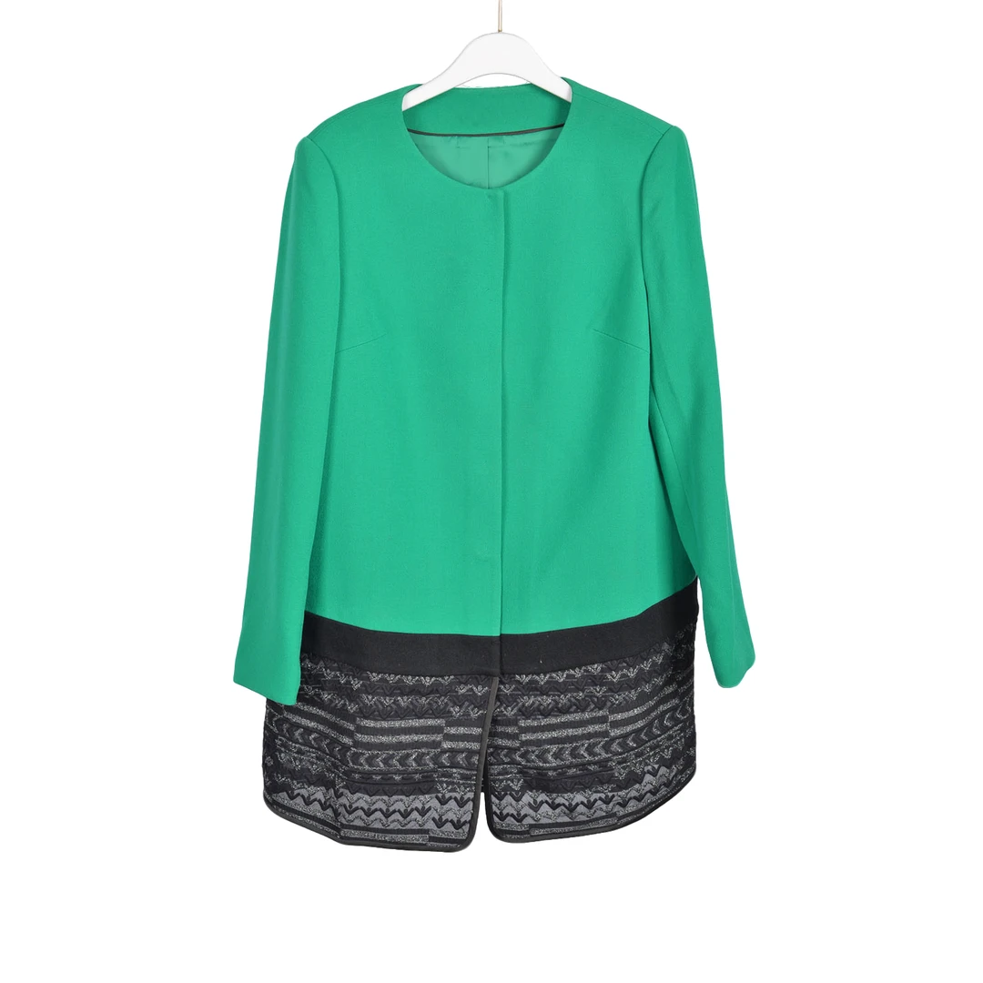 【专柜捡漏】高档女装KNDSC-长外套7225-绿色大一码