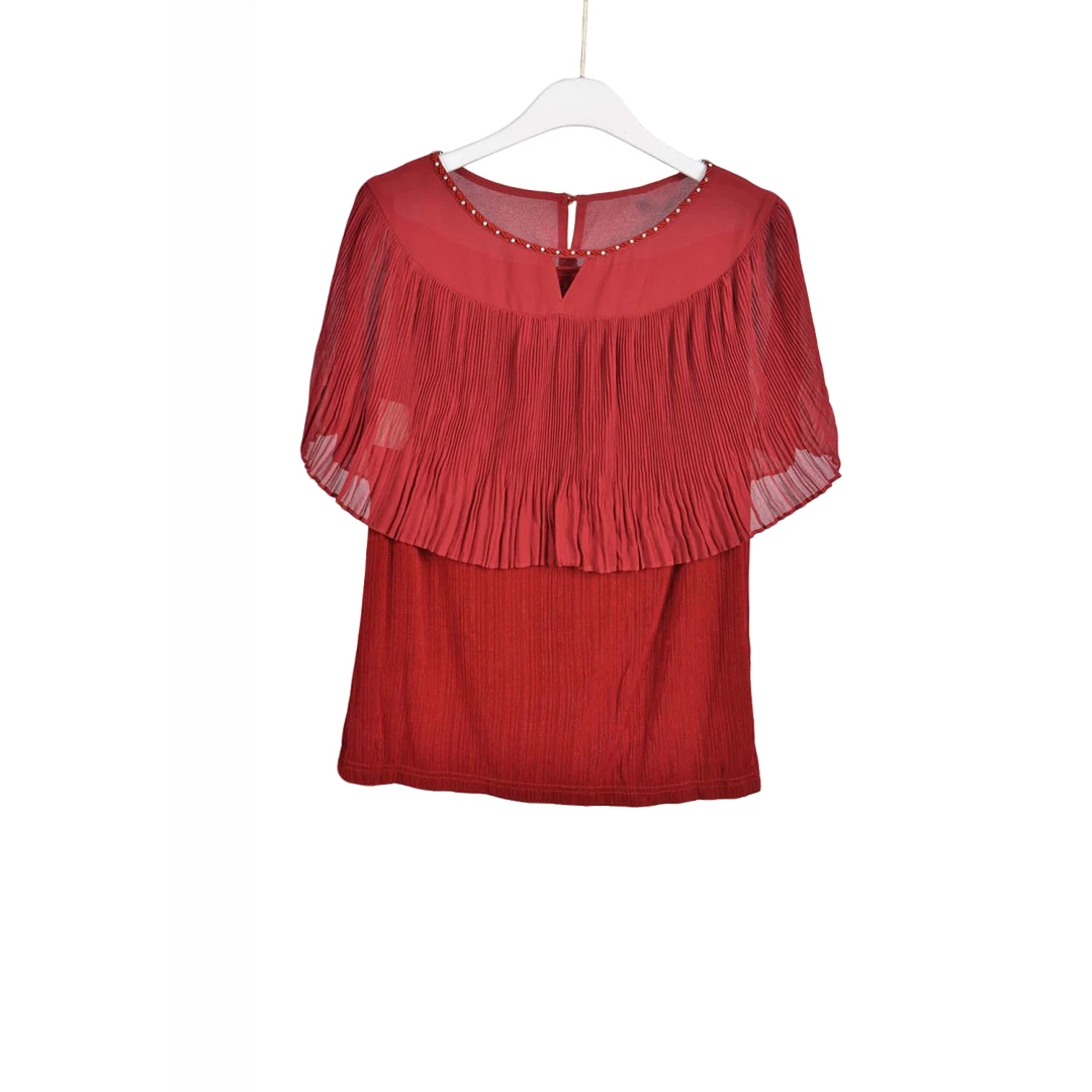 【专柜捡漏】GPB1 广州中高端时尚女装DQB-衬衫4179红色大一码