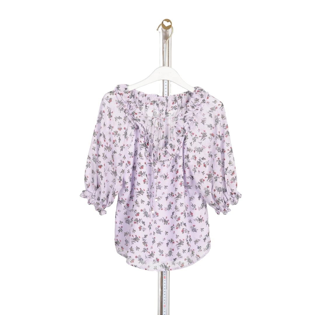 【专柜F捡漏】E14法国女装ATB-衬衫4104-紫碎花正码