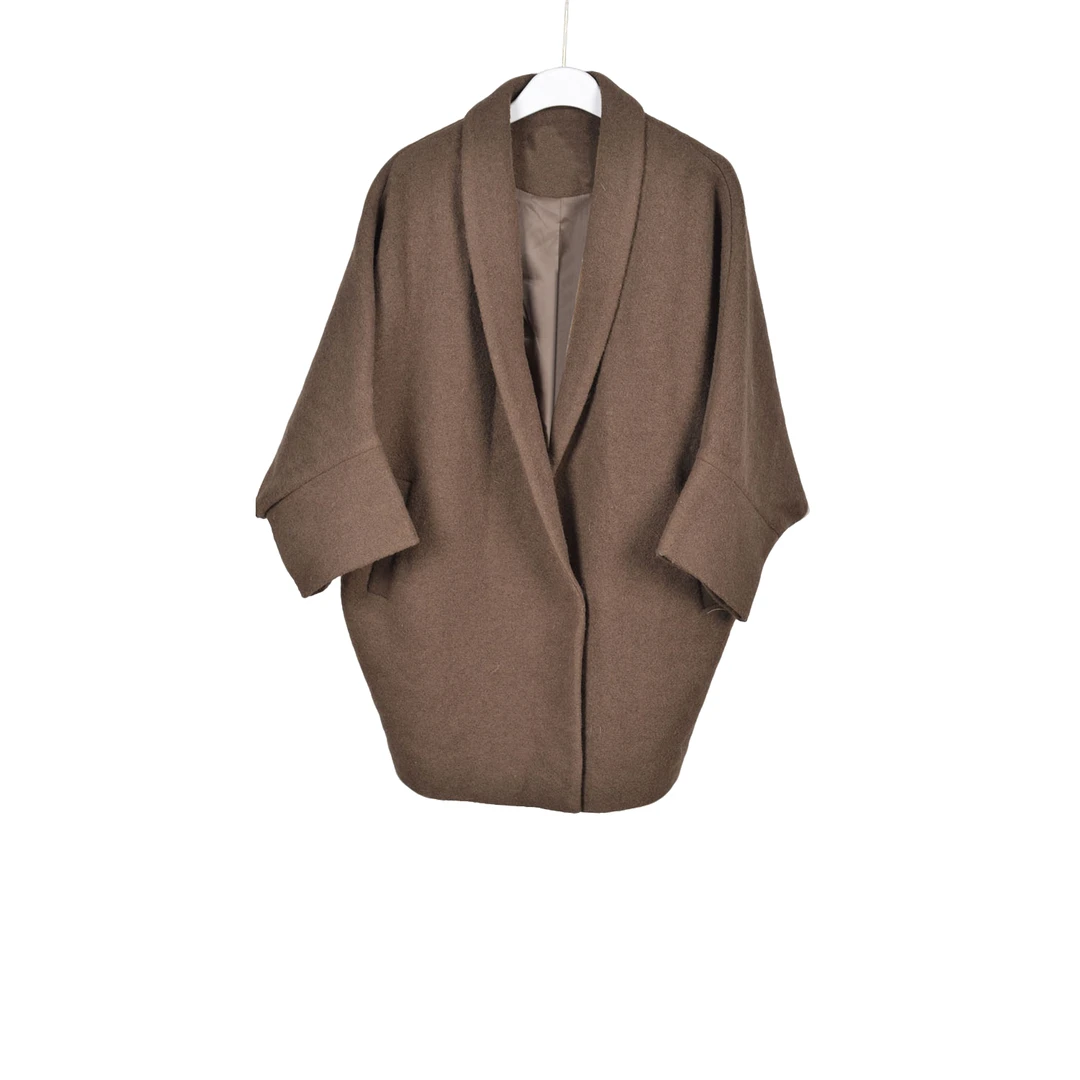 GPB7【专柜捡漏】女装KNSLC大衣5793卡其棕大一码