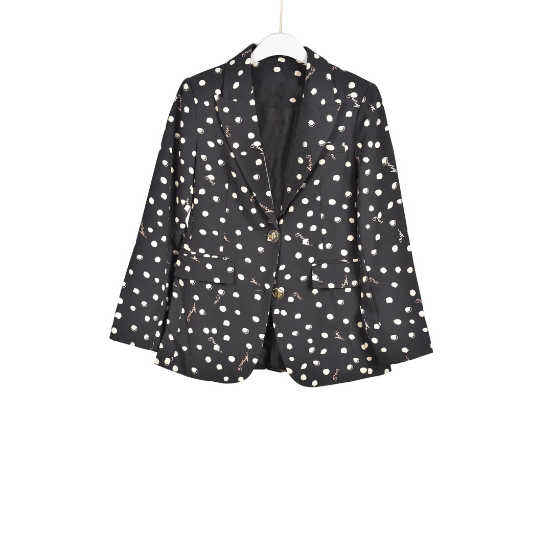 【专柜捡漏】女装QAB-西装外套女7132黑白点