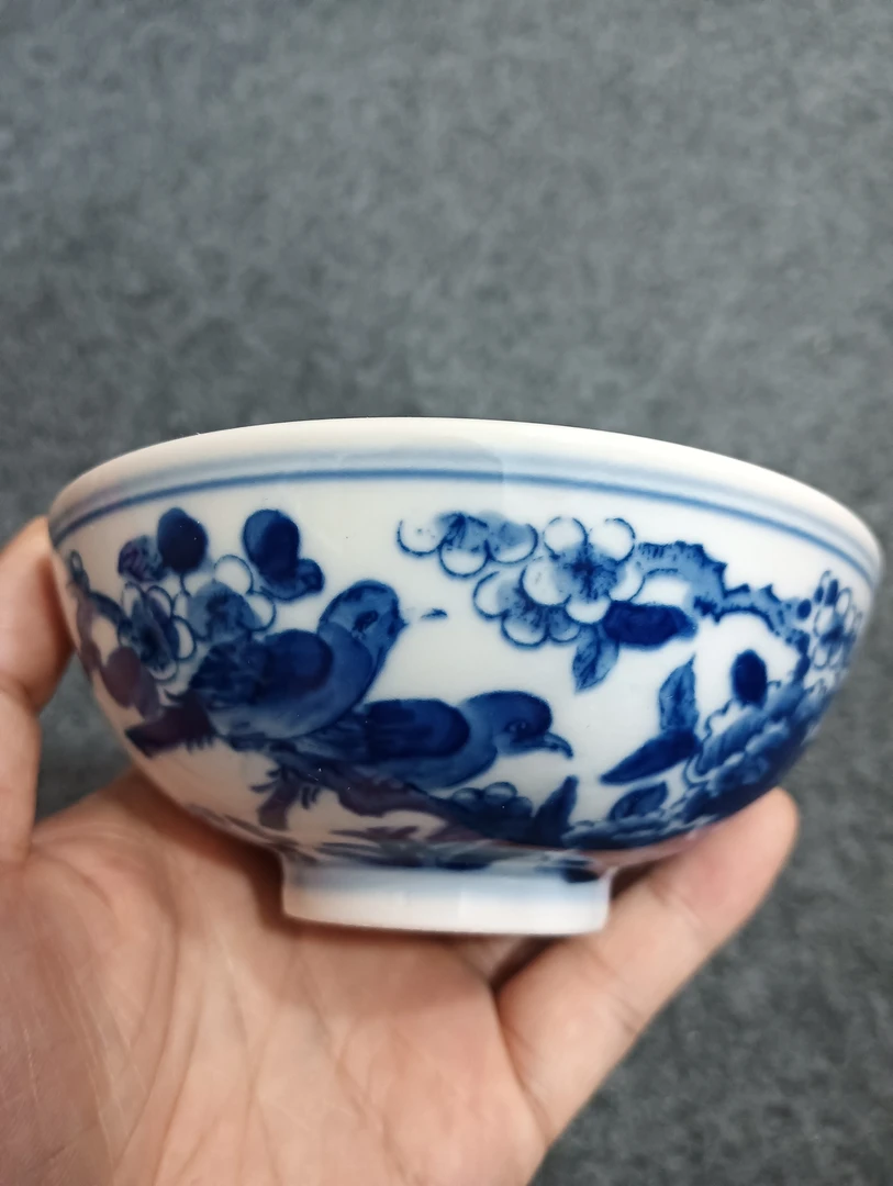 景德镇陶瓷,红希土普洱杯,画面花鸟,容量70cc