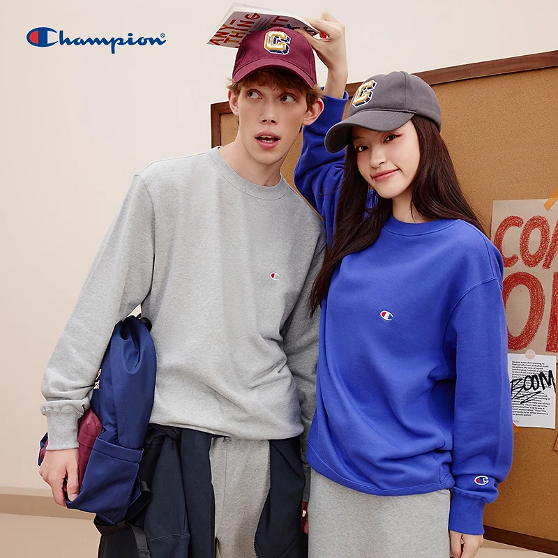 Champion【王俊凯同款】冠军经典刺绣小标logo春秋卫衣情侣时尚潮流
