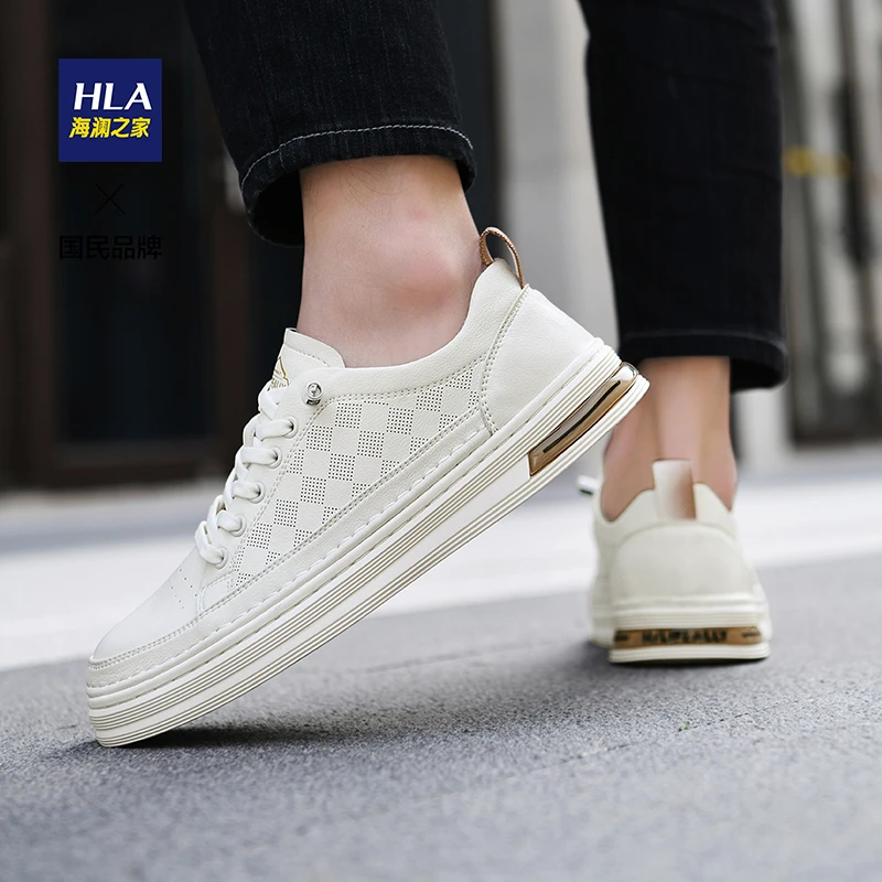 海澜之家小白鞋男2025新款冬季透气板鞋西服时尚百搭休闲运动潮鞋