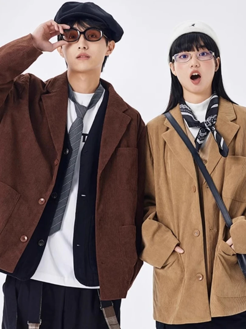 Madness Mdns WrueiCOAT潮牌休闲工装夹克男女同款情侣灯芯绒外套