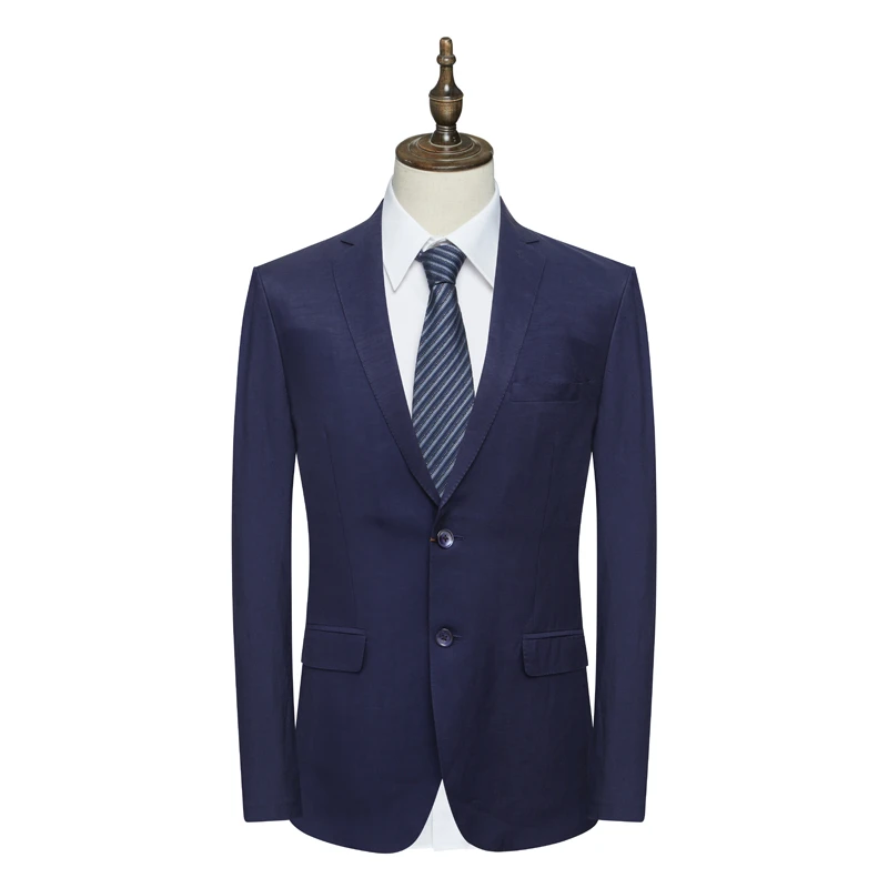 CA267 机场货 卡夏季男式西服 亚麻两粒扣无开衩商务休闲西装外套