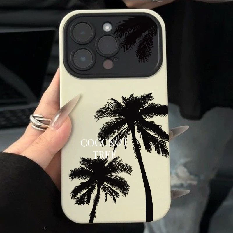 椰树剪影iPhone14promax苹果13手机壳12大视窗11高级感xs小众xr新