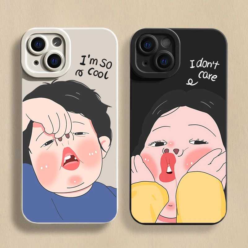 搞怪情侣iPhone14promax苹果13手机壳12卡通11小众xs可爱7p/8plus