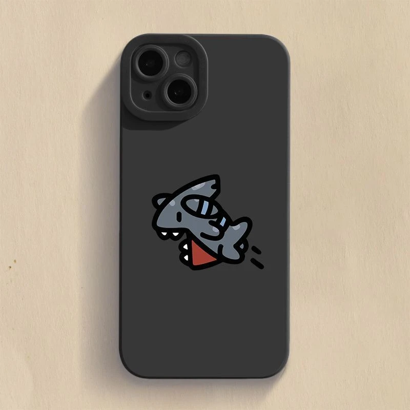卡通陆鲨苹果13手机壳iPhone14promax小众12/11可爱xs/xr/7/8plus