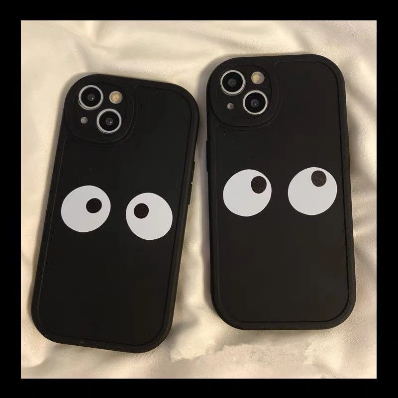 趣味眼睛苹果13手机壳iPhone14promax卡通12/11简约xs情侣7/8plus