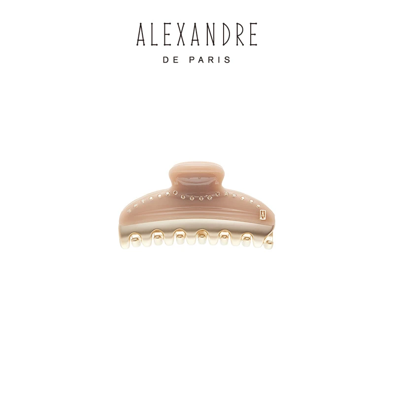 ALEXANDRE DE PARIS巴黎亚历山大中号单排水晶旺多姆抓夹