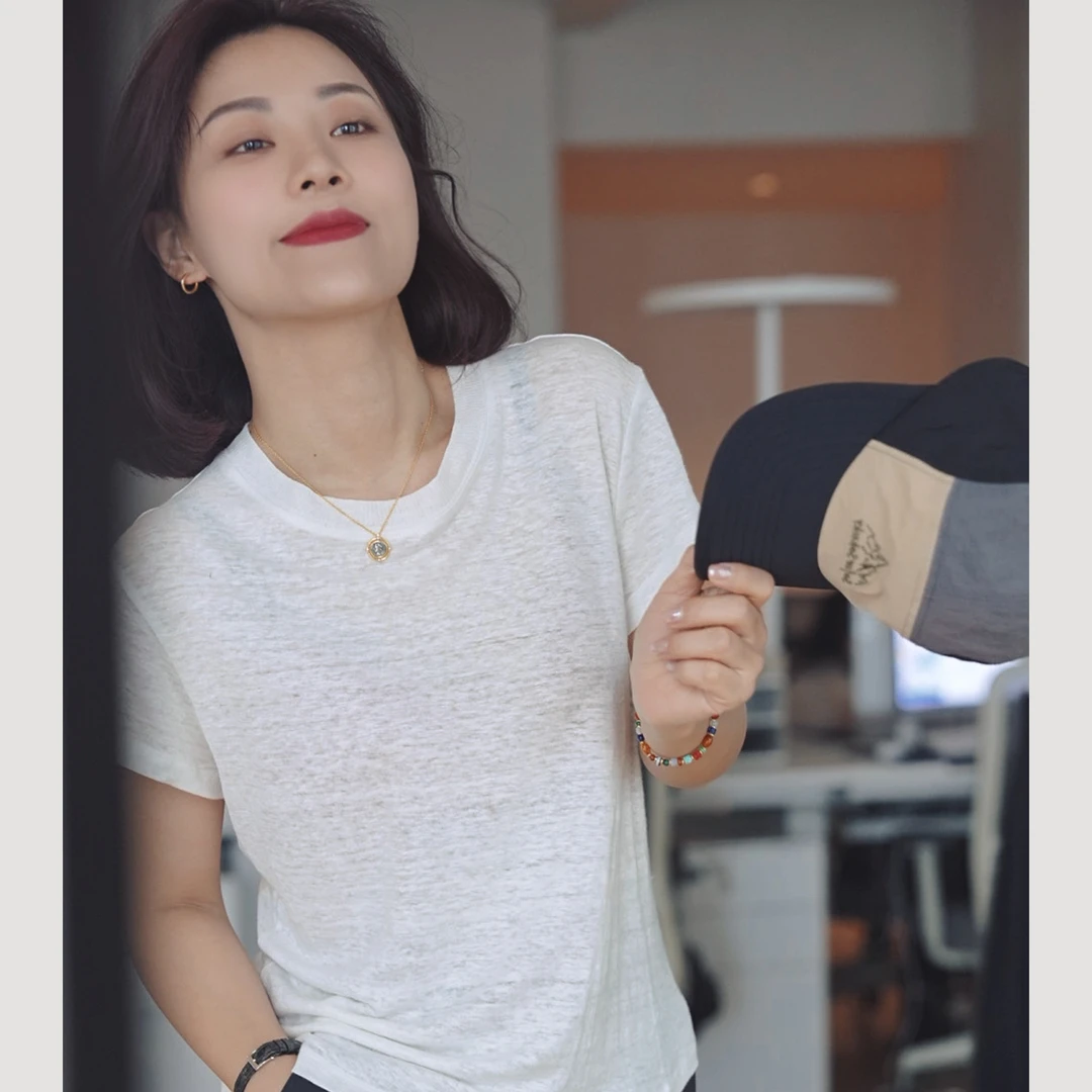 XIYE&W【雪花T】纯色圆领T恤