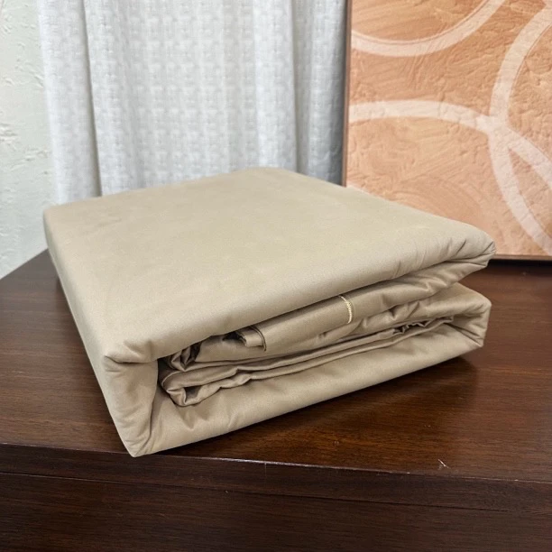 100支长绒棉 磨毛四件套 焦糖色