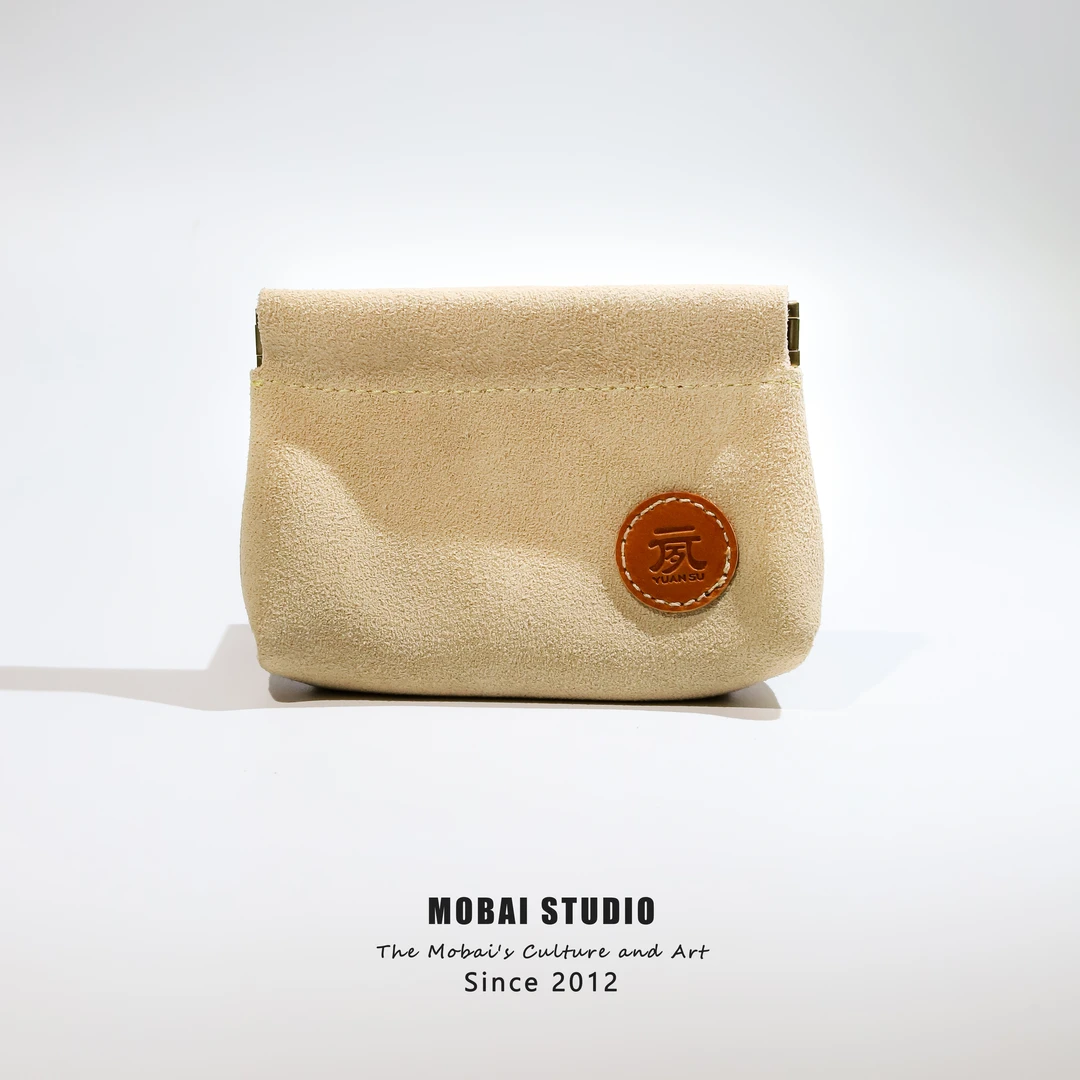 MOBAI默白元夙合作款手工文玩收纳袋牛皮文玩袋