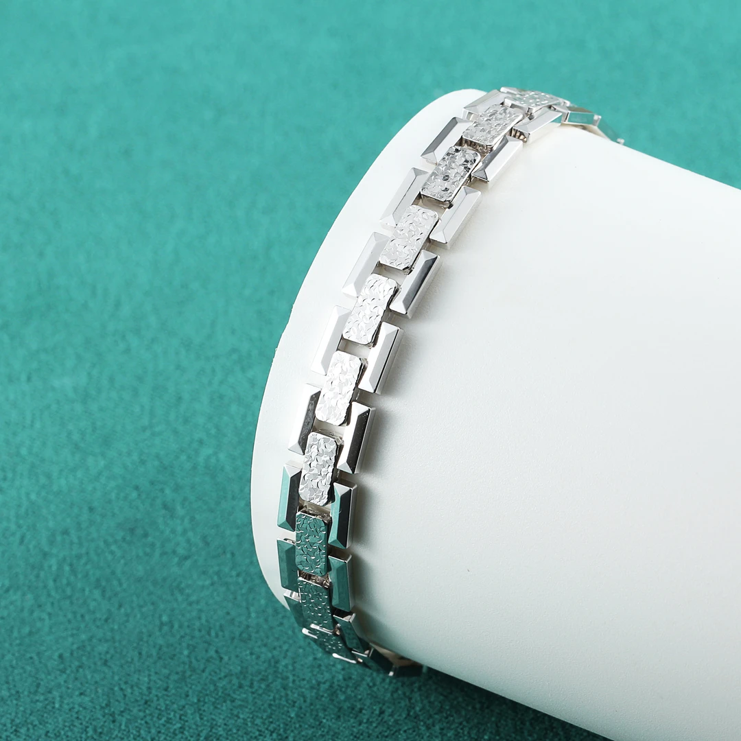 【格莉特】PT990铂金表带手链 大气男士手链百搭精致个性 CV1538