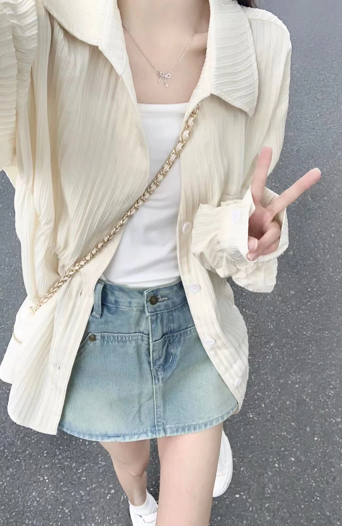 许愿短款时尚百搭宽松女装051-100