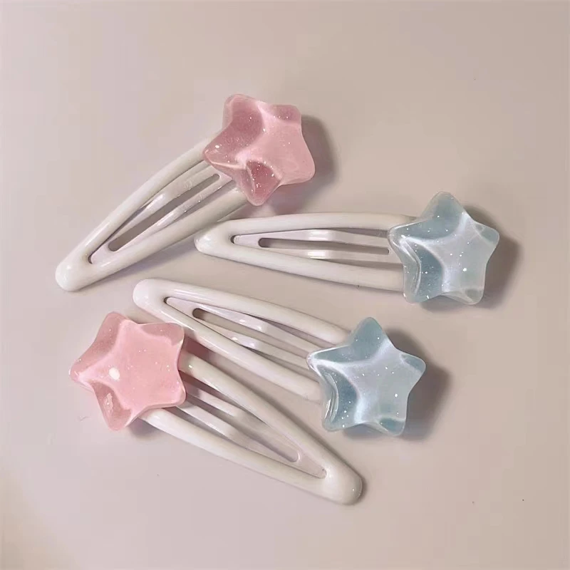 果冻五角星bb夹软萌可爱星星发夹ins少女甜美侧边夹学生儿童发卡