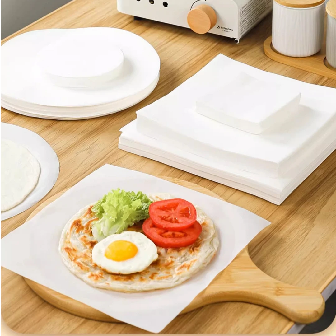 手抓饼隔油纸隔离膜食品级葱油饼油纸冷冻不粘家用商蒸笼专用垫纸