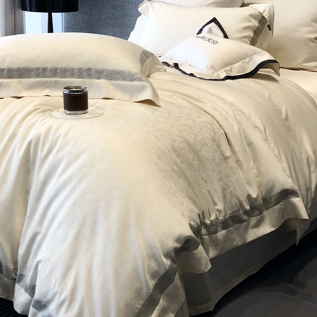 雯妈-年货节！MARKCROSS【情迷加勒比-威灵顿】天丝棉色织提花四件套