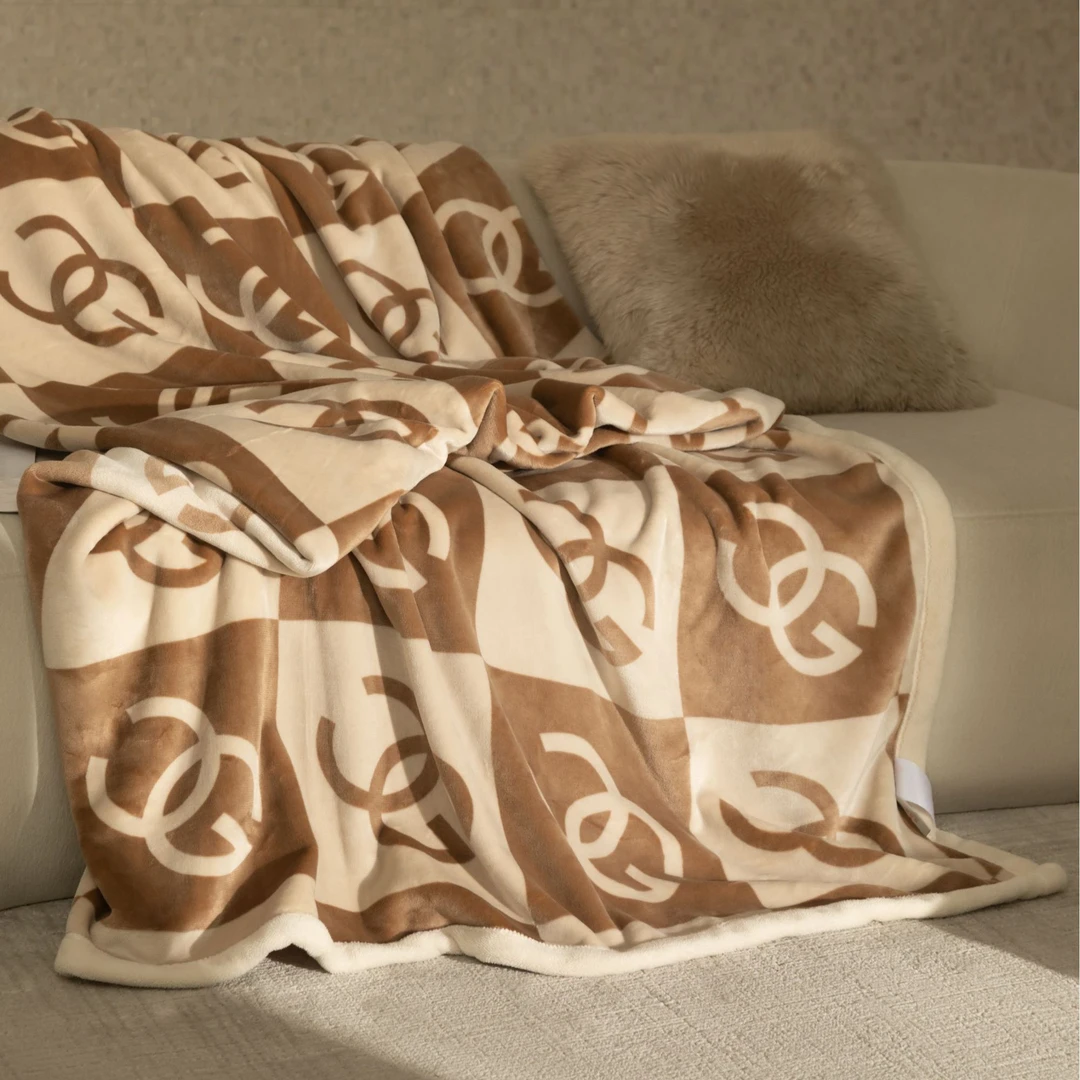 雯雯妈-欧棉绒毯【洛林】空调房办公室双面印花欧棉绒毯