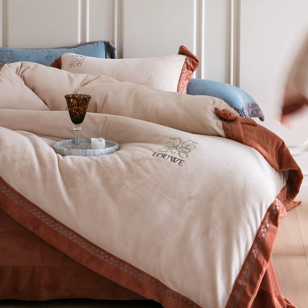 雯雯妈-首发上新！【罗威】高端冬季高定280克法霜绒冬季保暖四件套