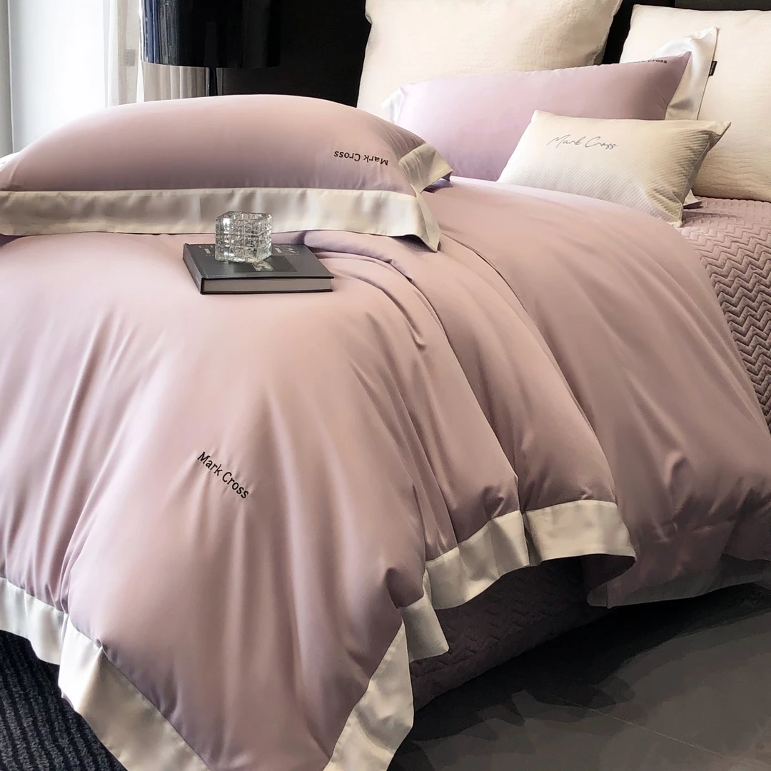 雯妈-花旦首发！MARKCROSS【罗宾】80超细旦天丝棉磨毛床盖四件套