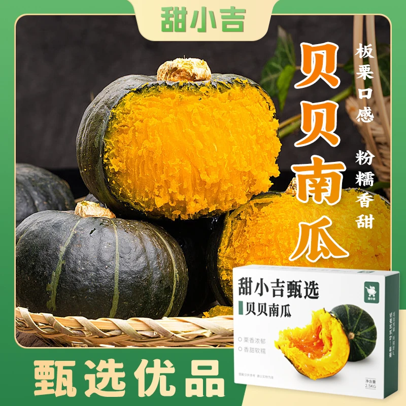 正宗贝贝南瓜 4.5-5斤礼盒装/精品果 粉糯香甜 板栗味 产地直发