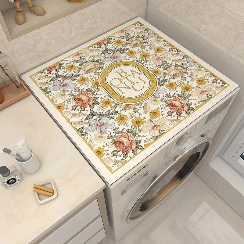 滚筒洗衣机垫家用吸水防滑冰箱简约防尘盖垫裁剪隔热方形免洗防油