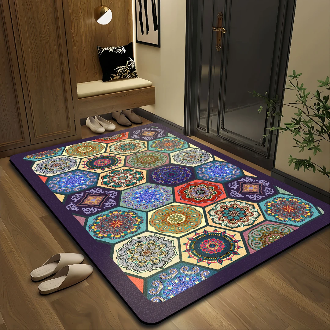 简约入户门地垫入户玄关耐脏脚垫轻奢家用耐脏除尘地毯门垫可定制