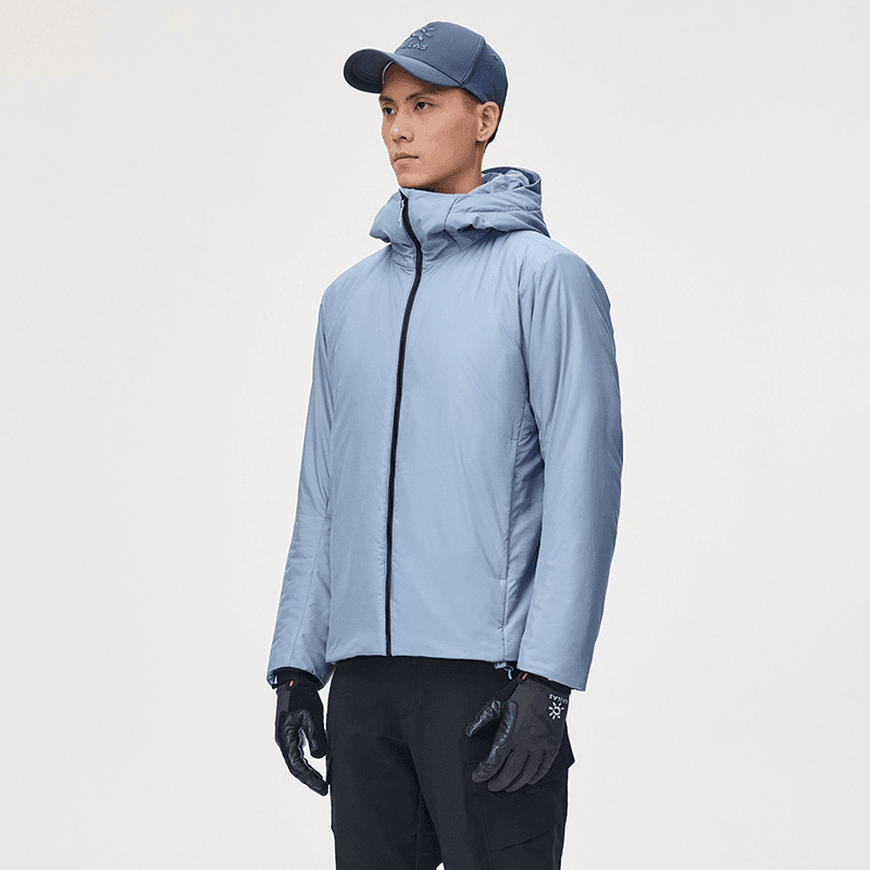 KAILAS凯乐石登山棉服冬季3M新雪丽保暖棉衣防风防泼水连帽外套男