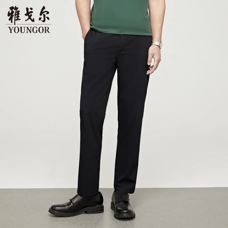 【冰丝+纤维弹力】雅戈尔夏季新款透气百搭户外商务休闲裤320123