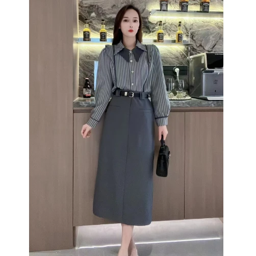 【米大方•自制】送腰带·显瘦百搭A版气质半身裙79576~XX