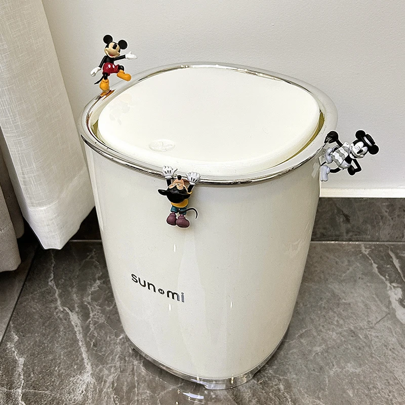 轻奢卫生间垃圾桶带盖家用新款按压式厨房厕所夹缝客厅卧室高级感
