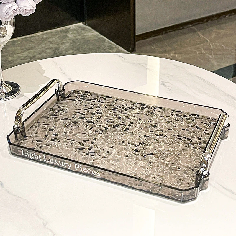 茶盘轻奢高档2023新款杯子水杯长方形托盘家用盘子轻奢高级感碟子